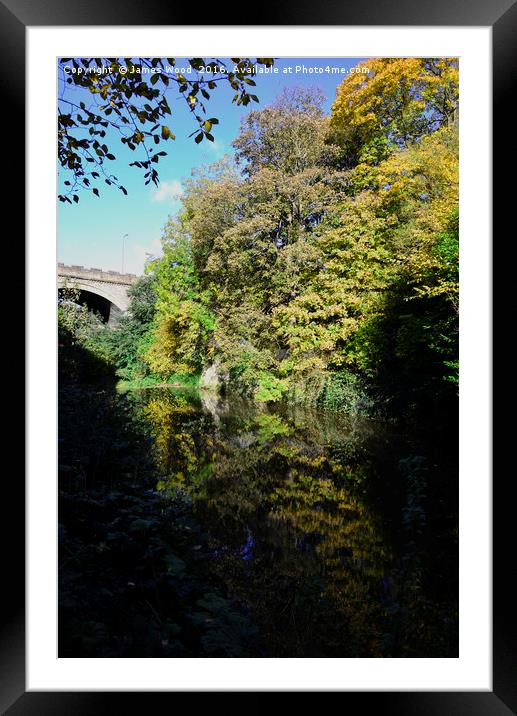 Water of Leith and Belford Rd. Bridge Framed Mounted Print by James Wood