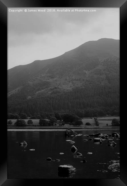 Bassenthwaite in black and white Framed Print by James Wood