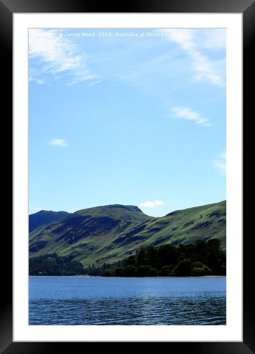 Derwent water in the sunshine Framed Mounted Print by James Wood