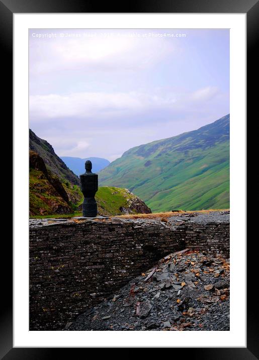 The slate man of Honister Framed Mounted Print by James Wood