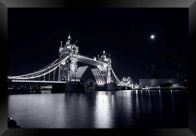  Tower Bridge, London, England Black and White Framed Print by Ann McGrath