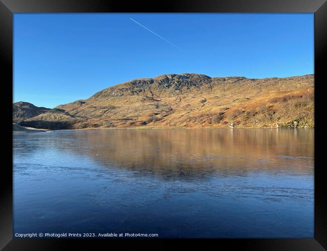 Loch Lubnaig in winter in the Highlands of Scotlan Framed Print by Photogold Prints