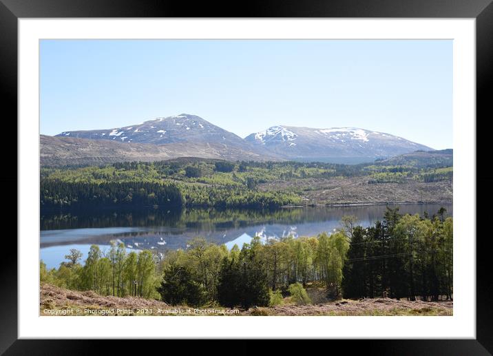 Loch Garry in the Highlands of Scotland Framed Mounted Print by Photogold Prints