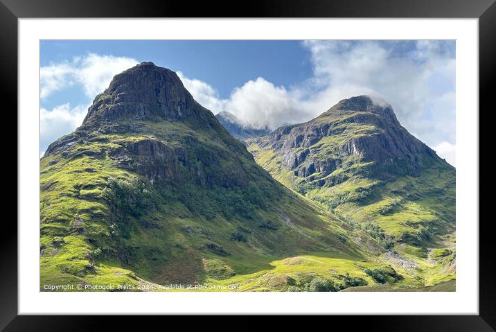 Glen Coe in the Highlands of Scotland Framed Mounted Print by Photogold Prints