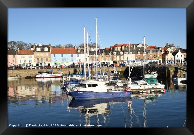Anstruther harbour , Fife , in winter Framed Print by Photogold Prints