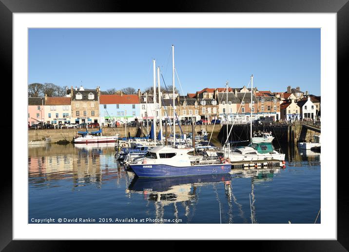 Anstruther harbour , Fife , in winter Framed Mounted Print by Photogold Prints