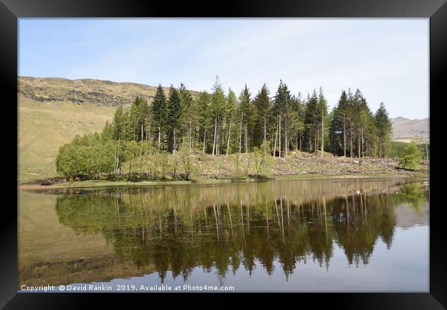 reflection on Loch Lubhair in the Highlands of Sco Framed Print by Photogold Prints