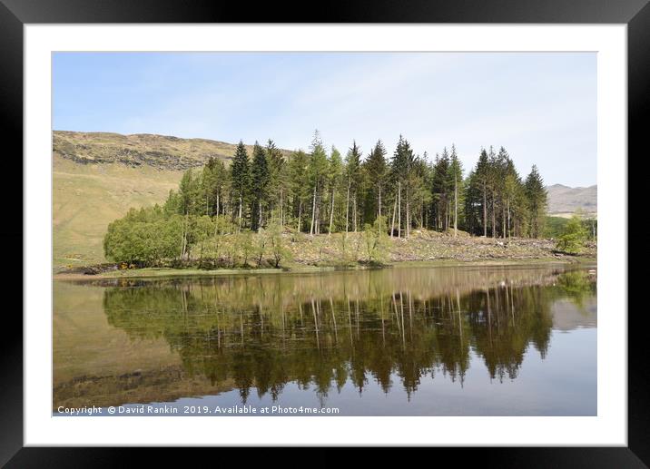 reflection on Loch Lubhair in the Highlands of Sco Framed Mounted Print by Photogold Prints