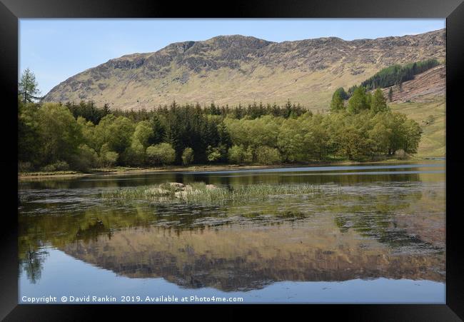 reflection on Loch Lubhair in the Highlands of Sco Framed Print by Photogold Prints