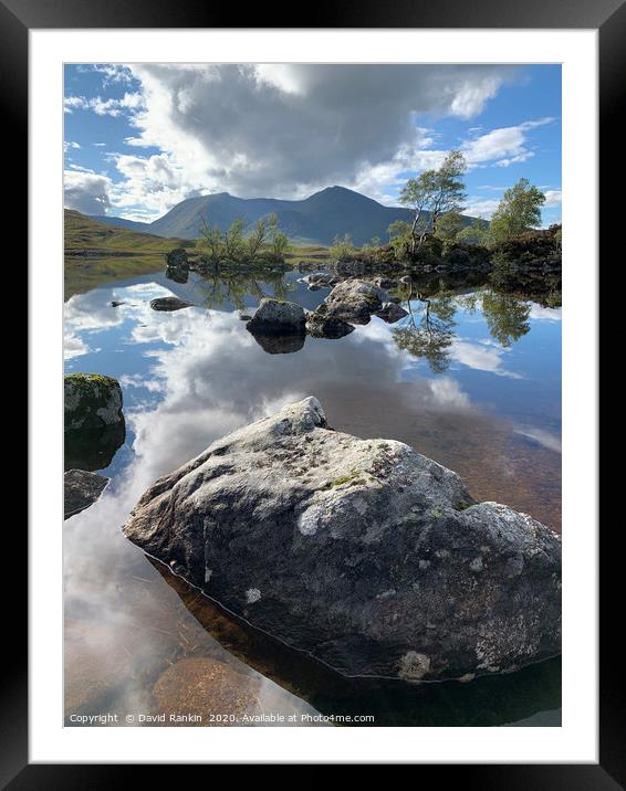 Lochan na h-Achlaise , the Black Mount in the High Framed Mounted Print by Photogold Prints
