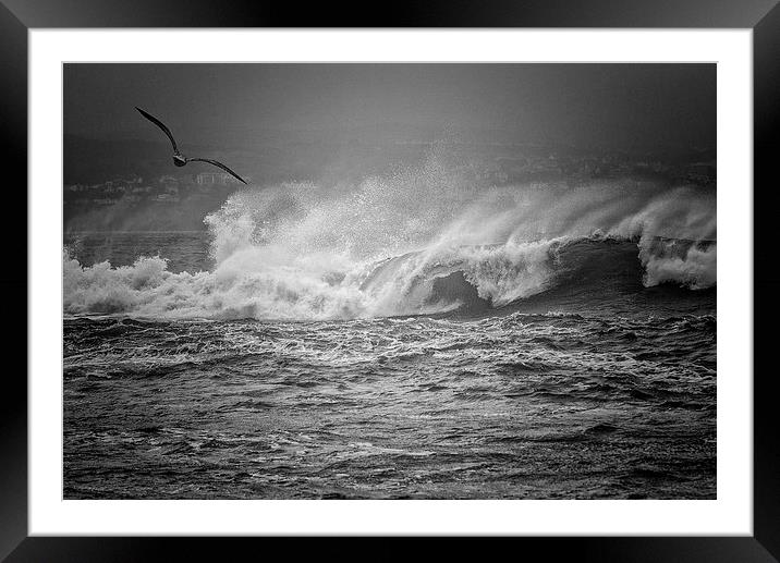  Wave Power Framed Mounted Print by John Baker