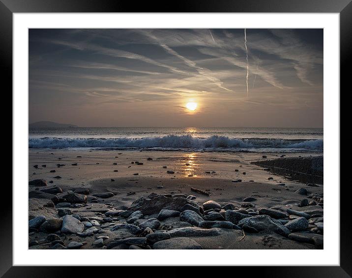  Newgale sunset. Framed Mounted Print by Philip Jones