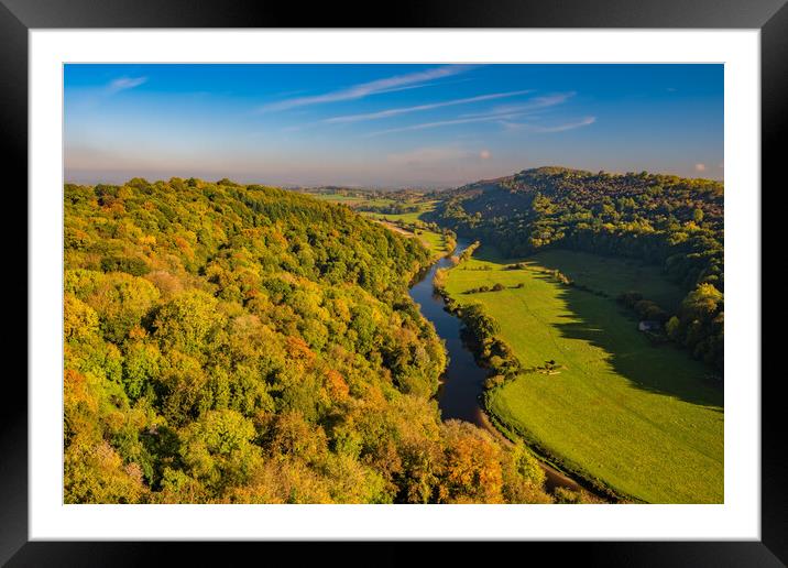 Symonds Yat and the River Wye in Autumn Framed Mounted Print by David Ross