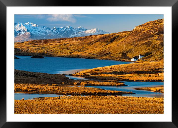 Loch Fada and the Black Cuillins, Isle of Skye Framed Mounted Print by David Ross