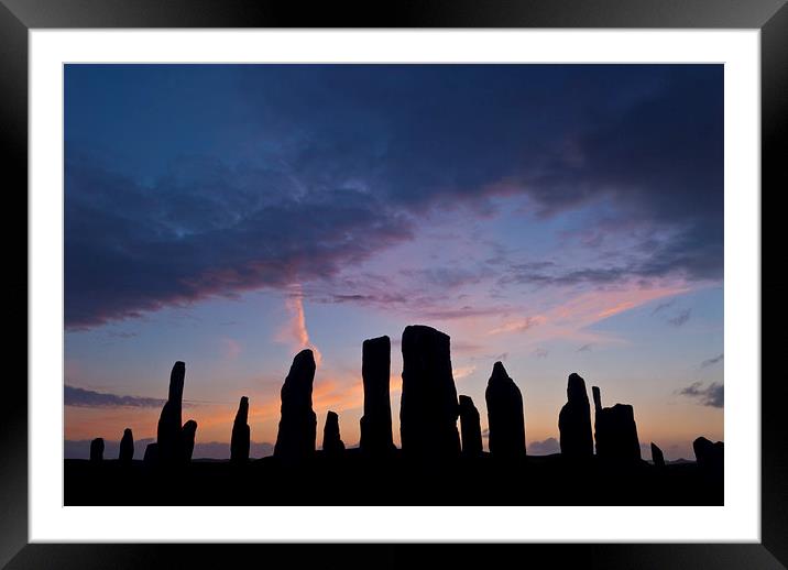 Callanish Standing Stones Sunset Framed Mounted Print by David Ross