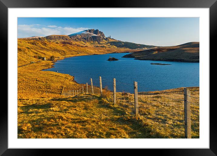 Old Man of Storr and Loch Fada, Skye, Scotland Framed Mounted Print by David Ross