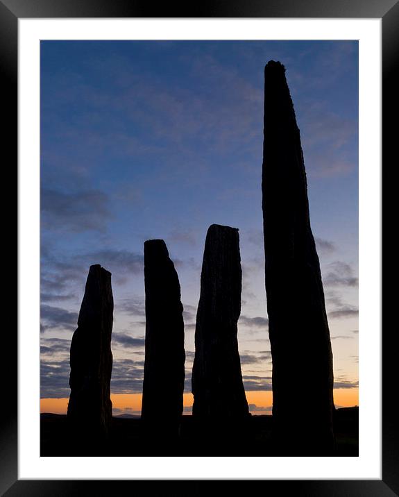 Callanish Stone Circle, Evening Light Framed Mounted Print by David Ross