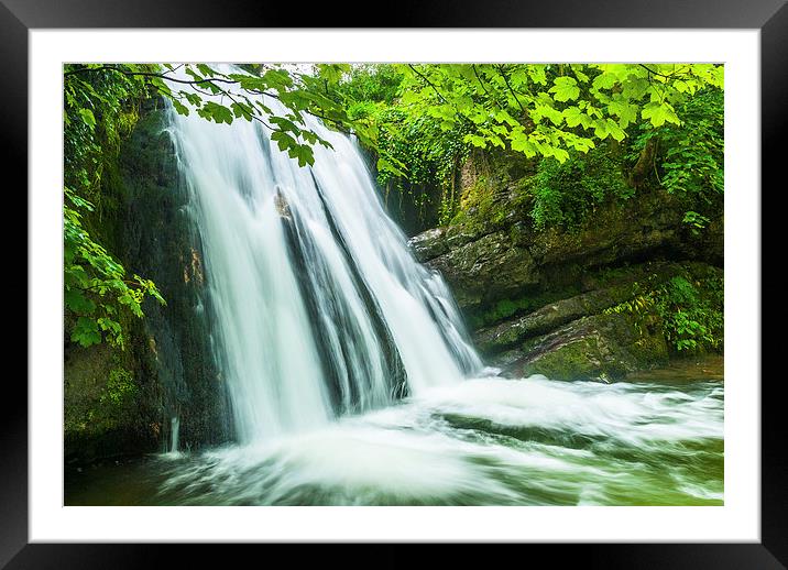 Janet's Foss Waterfall, Gordale Framed Mounted Print by David Ross