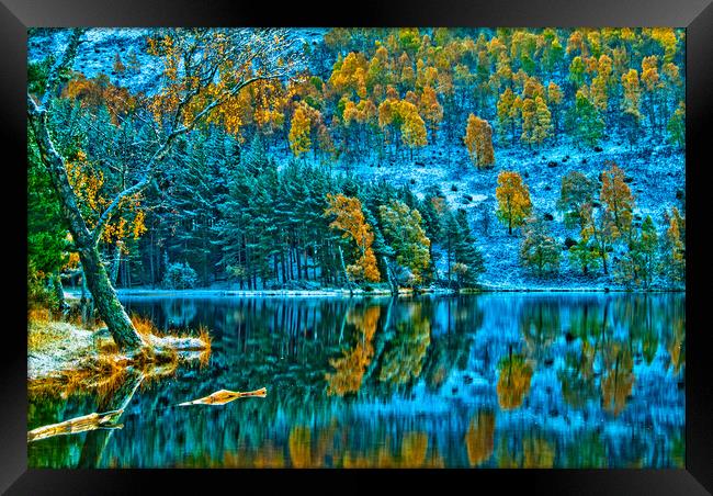 Loch Pityoulish, Cairngorms National Park Framed Print by David Ross