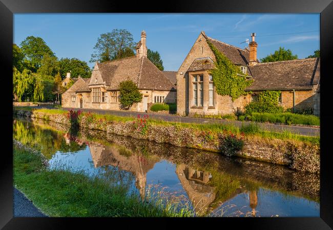 Lower Slaughter and the River Eye, Cotswolds Framed Print by David Ross