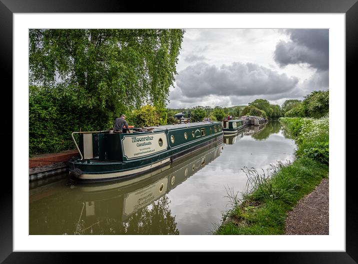 On the canal at Honeystreet, Wiltshire Framed Mounted Print by Sue Knight