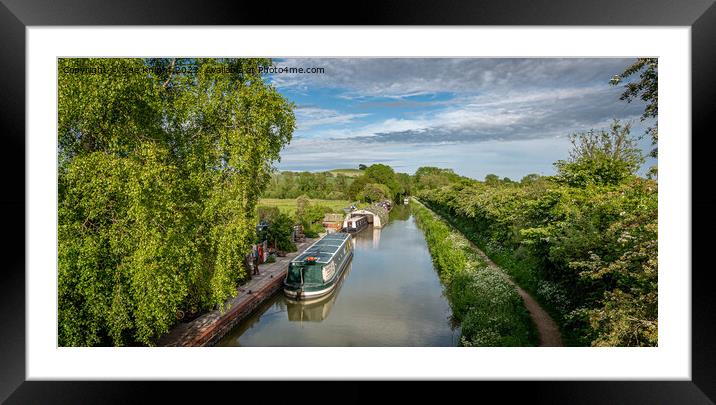 View from a bridge - Kennet & Avon Canal Framed Mounted Print by Sue Knight
