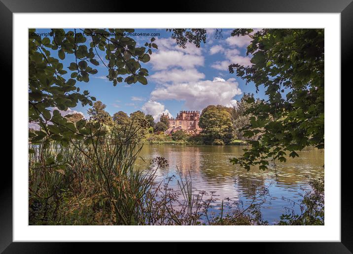A view of Sherborne Castle across the lake Framed Mounted Print by Sue Knight