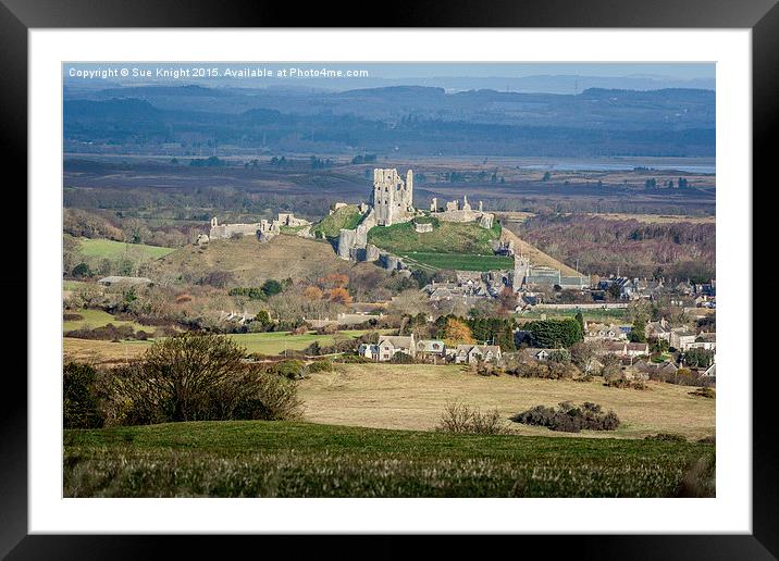  Corfe Castle,Dorset Framed Mounted Print by Sue Knight