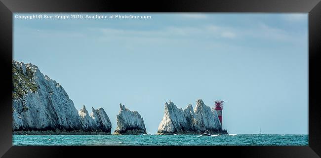  A view of the Needles off  the Isle of Wight  Framed Print by Sue Knight