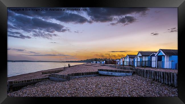 An evening fishing at Calshot Framed Print by Sue Knight