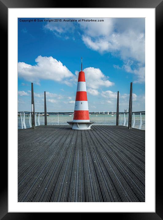  Hythe waterfront, the "Lighthouse" Framed Mounted Print by Sue Knight