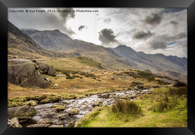 The Llanberis Pass.Snowdonia,North Wales Framed Print by Sue Knight