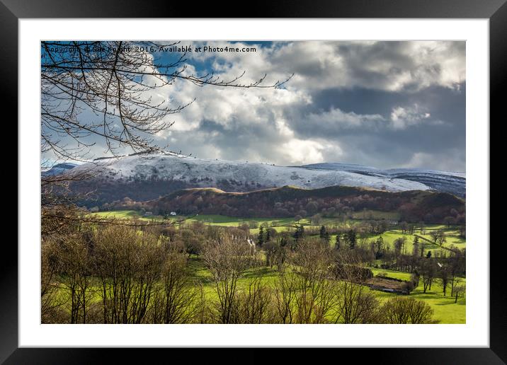 Spring Snow in Wales Framed Mounted Print by Sue Knight
