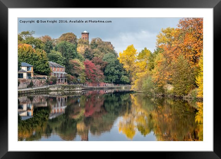 Autumn view of Shrewsbury  Framed Mounted Print by Sue Knight