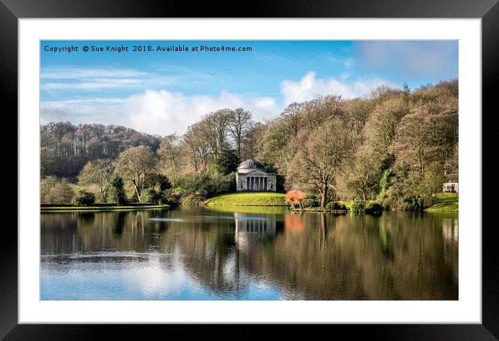 View across the lake,Stourhead Framed Mounted Print by Sue Knight