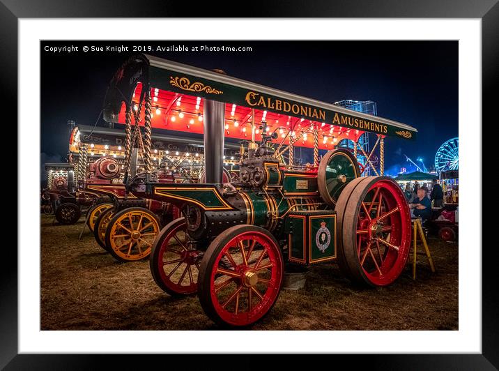 Showmans Engine at the Great Dorset Steam Fair Framed Mounted Print by Sue Knight