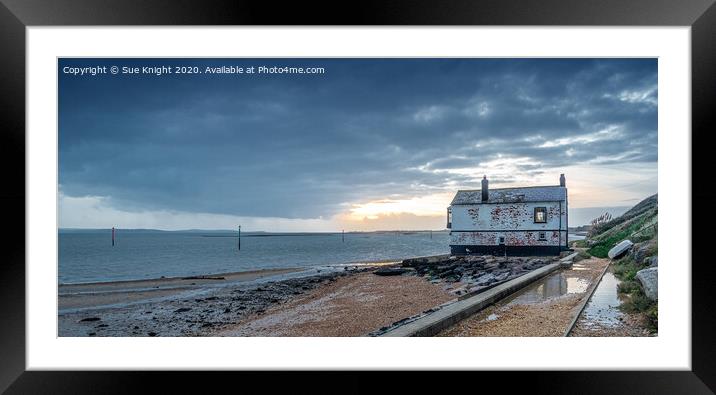 The Boathouse At Lepe Framed Mounted Print by Sue Knight