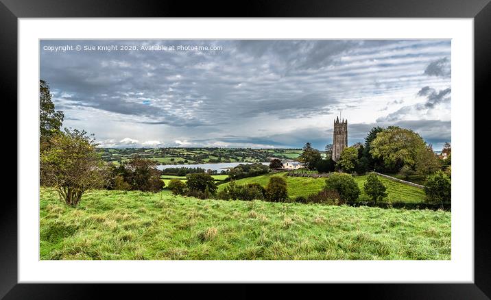 Blagdon Church and Lake  Framed Mounted Print by Sue Knight