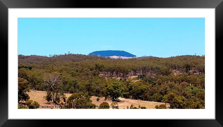 Blue Mountain Framed Mounted Print by laurence hyde