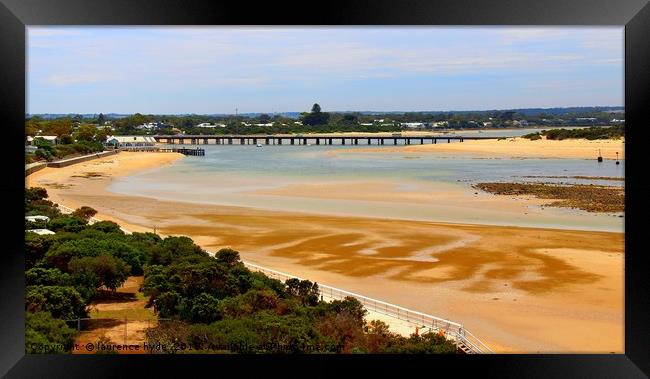 Sand & sea at low tide Framed Print by laurence hyde