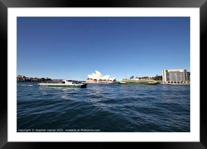 Sydney Harbour Framed Mounted Print by Stephen Hamer