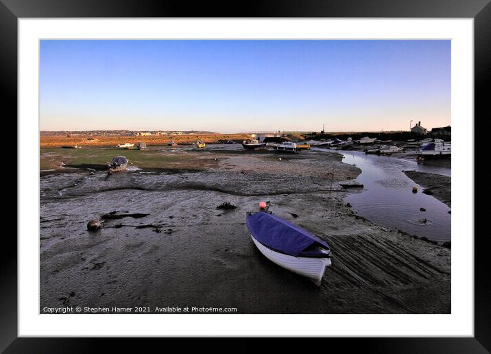 Tides Out Cockwood Harbour Framed Mounted Print by Stephen Hamer