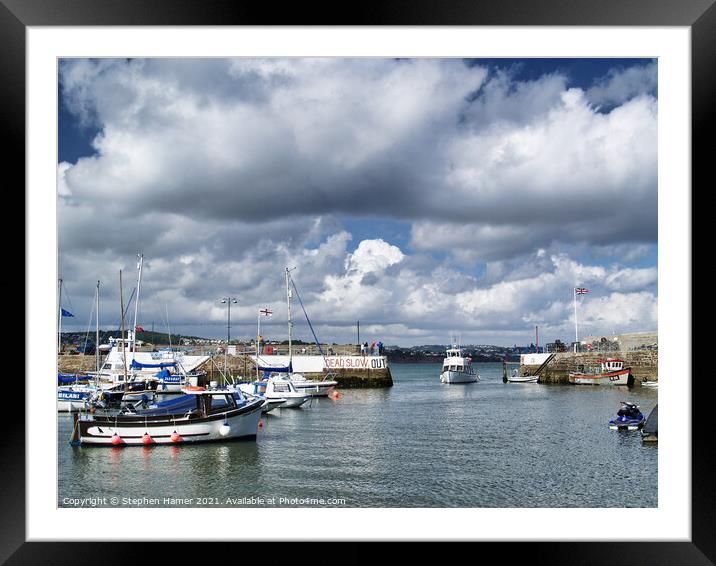 Heavy clouds over the Harbour Framed Mounted Print by Stephen Hamer