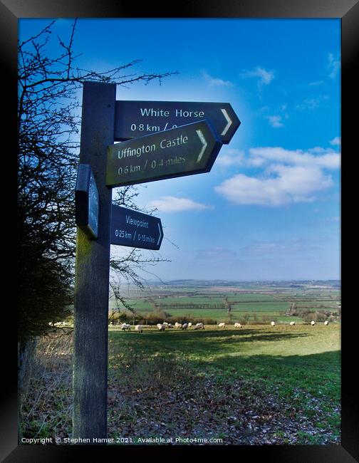 To the White Horse Framed Print by Stephen Hamer