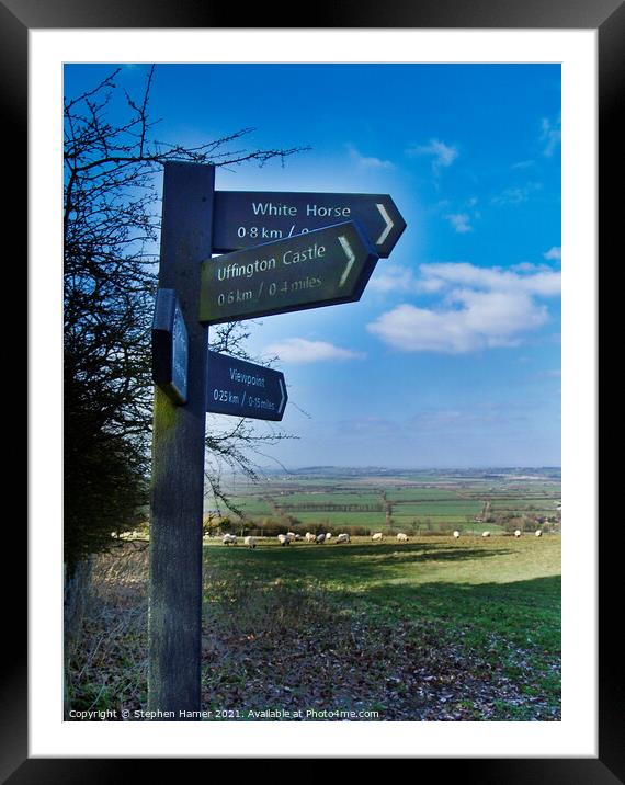 To the White Horse Framed Mounted Print by Stephen Hamer