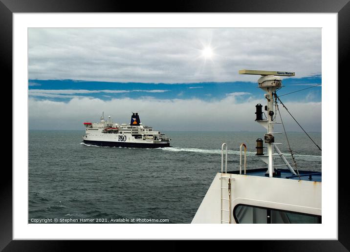 Dover Calais Ferries Framed Mounted Print by Stephen Hamer