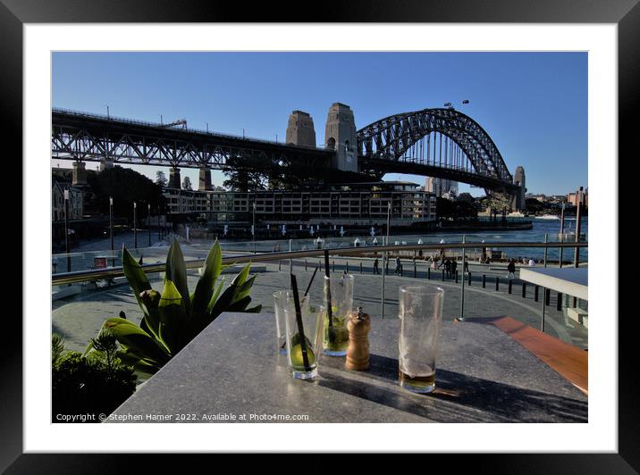 View of Sydney Harbour Bridge Framed Mounted Print by Stephen Hamer