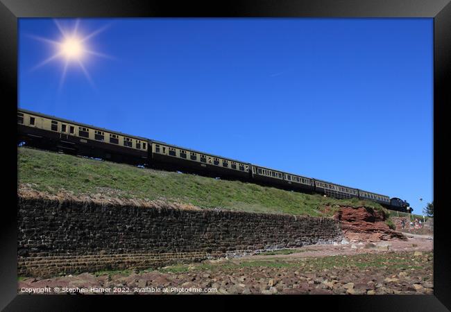 Steam Train Ride Framed Print by Stephen Hamer