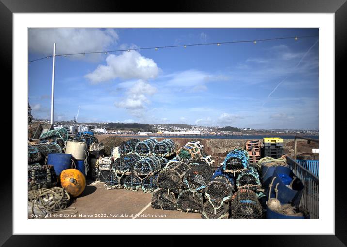 Lobster Pot's on the Quayside Framed Mounted Print by Stephen Hamer