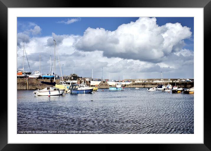 Paignton Harbour Scene Framed Mounted Print by Stephen Hamer